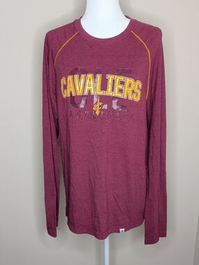 Cavaliers Long Sleeve Tee in Wine with Gold Accents